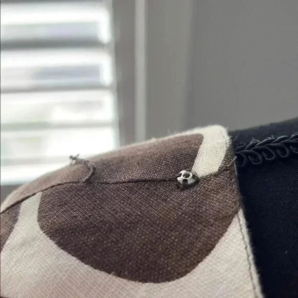 Carlisle Brown and white spot scoop neck sleeveless top - Picture 10 of 11